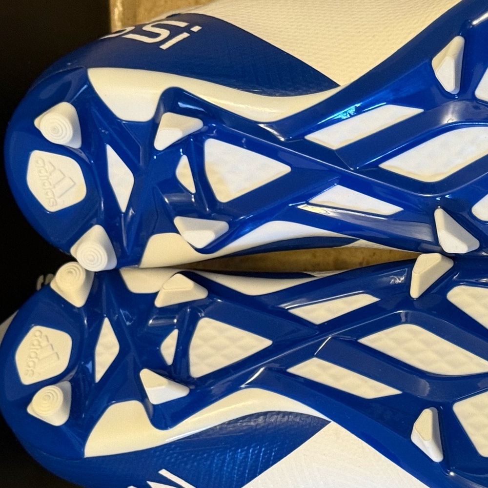 ADIDAS youth Nemeziz Messi 18.3 FG White and Blue Soccer Cleats - Picture 12 of 16